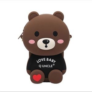 Teddy bear crossbody shoulder bag